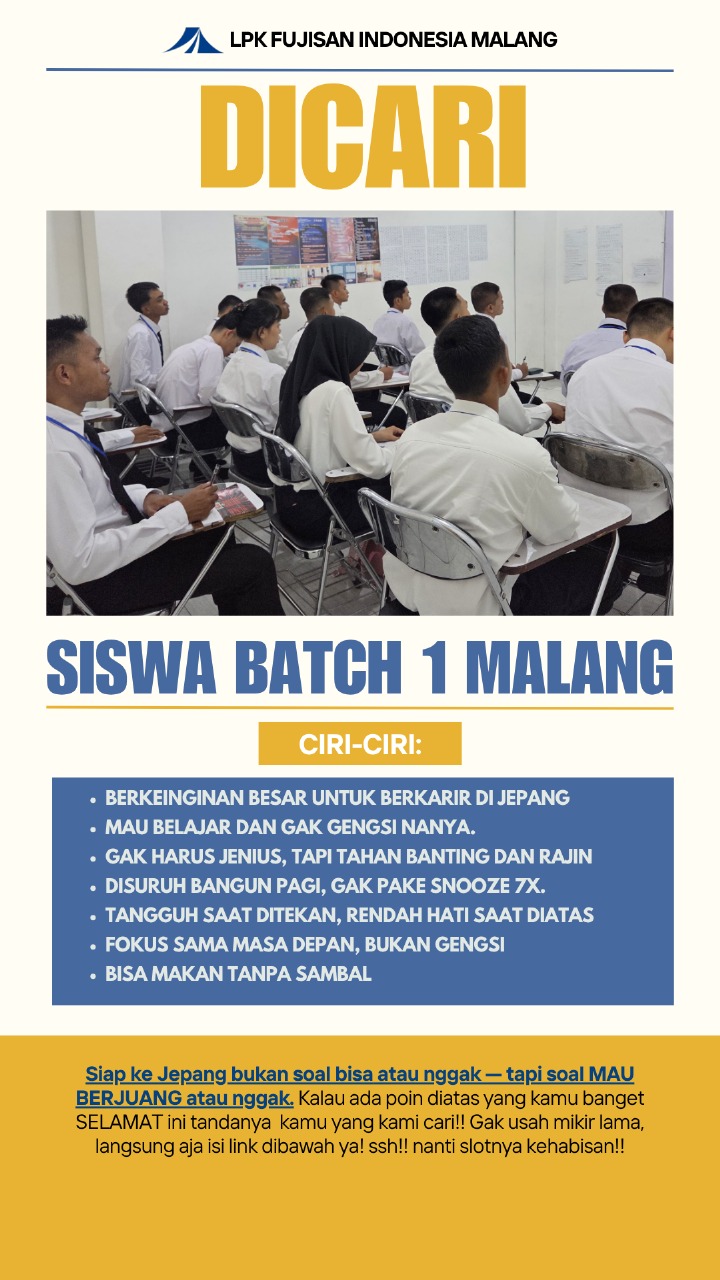 Batch 1 LPK Fujisan Malang